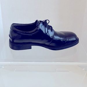 NUNN BUSH BARTOLE STREET BIKE TOE Black lace-up Mens Dress Shoes SZ 10 1/2 M